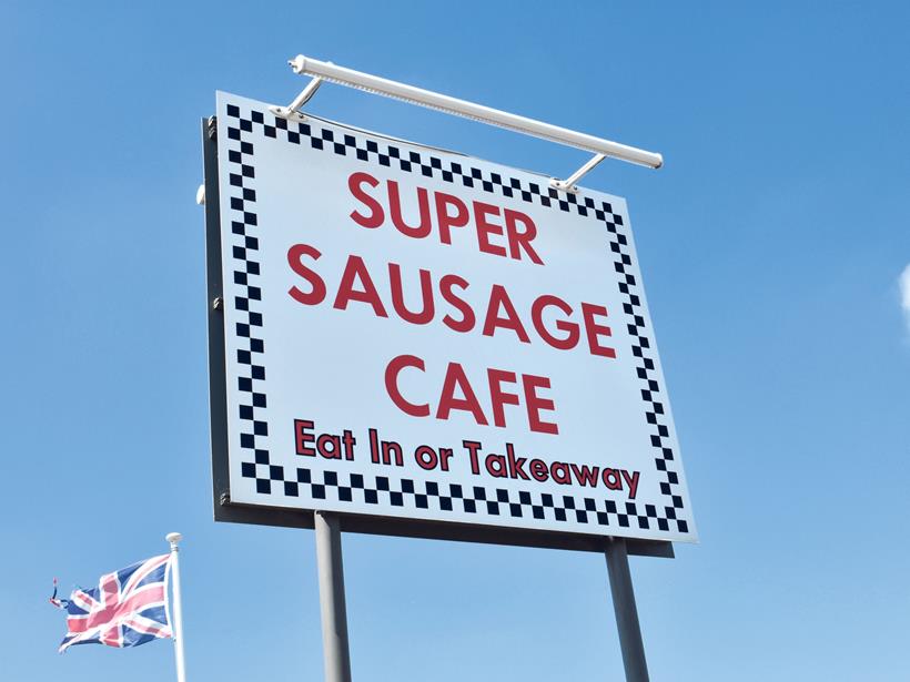 Super Sausage Cafe sign