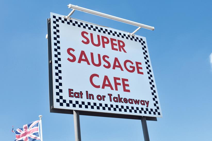 Super Sausage Cafe sign