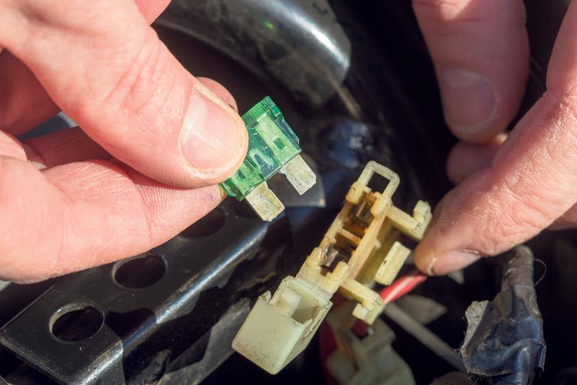 Inspect the bike's fuses