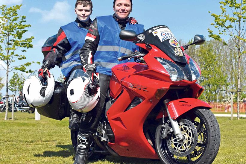 Dave ‘Sarge’ Taylor and son Owen co-ordinated the southern ride-in from Ancaster