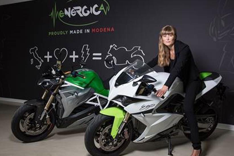 Livia Cevolini, CEO, on an Energica Ego