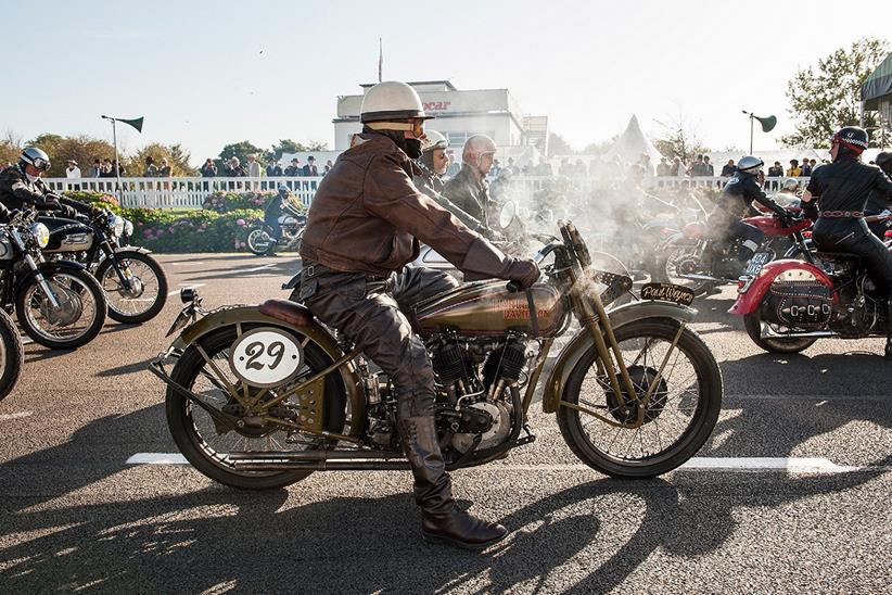 A classic Harley-Davidson at the Goodwood Revival