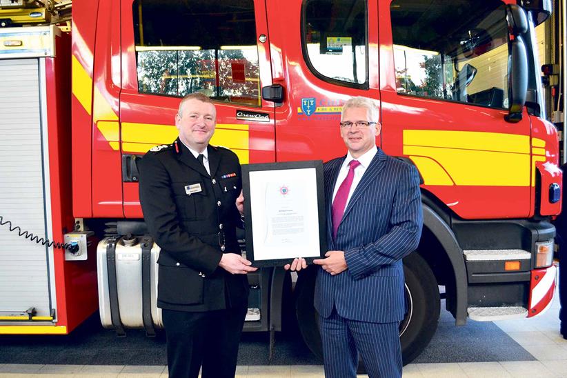  Forrest receives his commendation from CFO Cashin