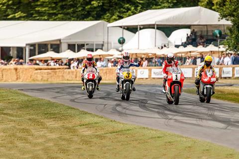 Sell-out crowds witness Wayne Rainey reunited with his YZR500 at Goodwood Festival of Speed