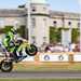 James Hillier pulls a wheelie at the Goodwood Festival of Speed