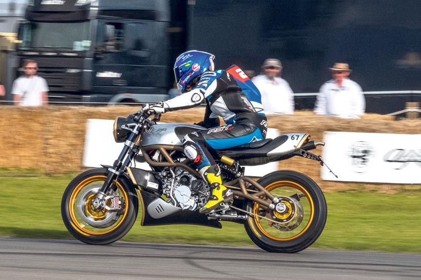 Langen Two Stroke makes its way up the famous Goodwood Hillclimb