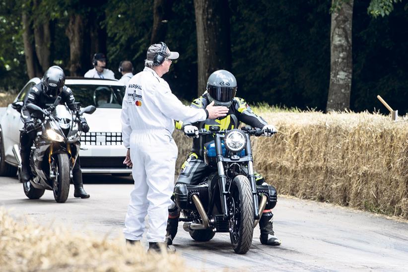 Custom BMW R18s hit the Goodwood hill