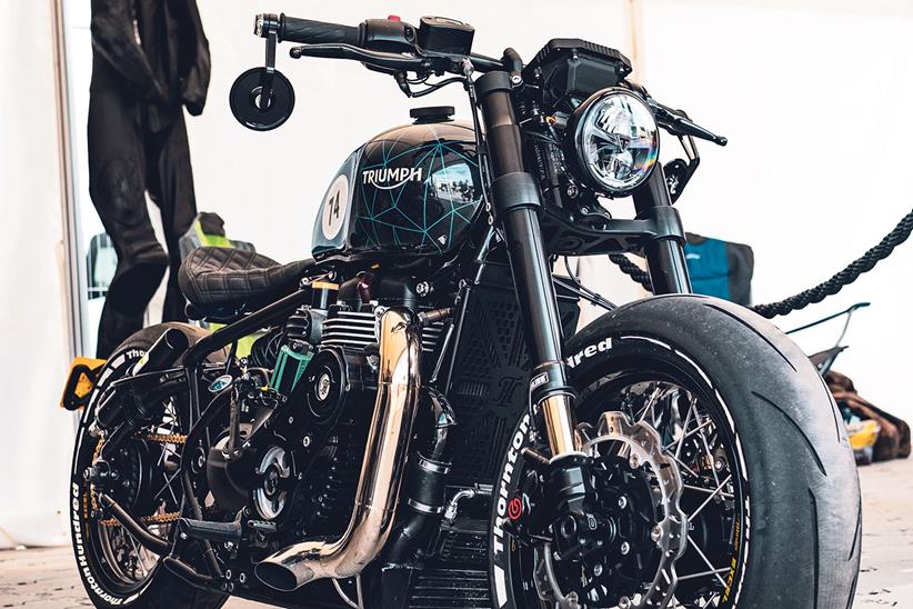 The 'World's Fastest Bobber' features a supercharger and nitrous