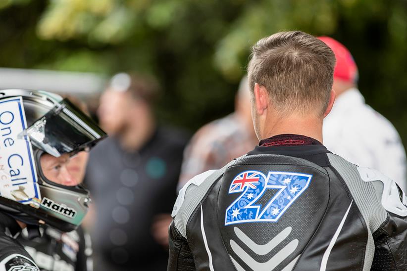 Casey Stoner gets ready for a run at the Goodwood Festival of Speed