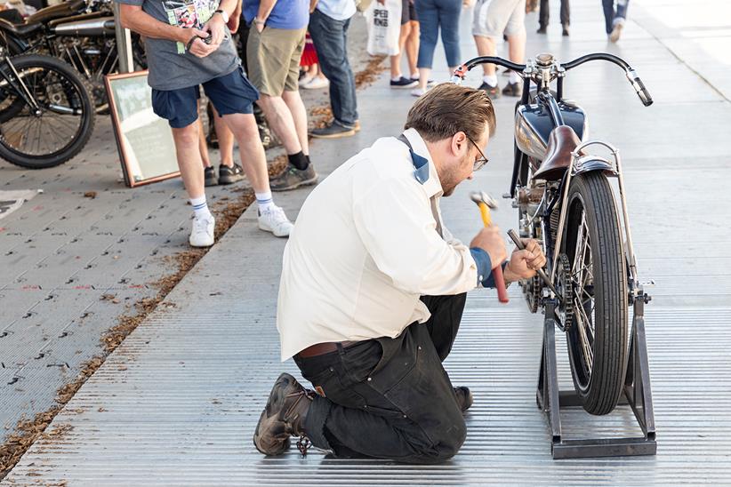 Last-minute repairs at the Goodwood Festival of Speed