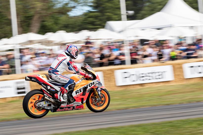 Tada Okada rides an ex-Marquez Honda RCV