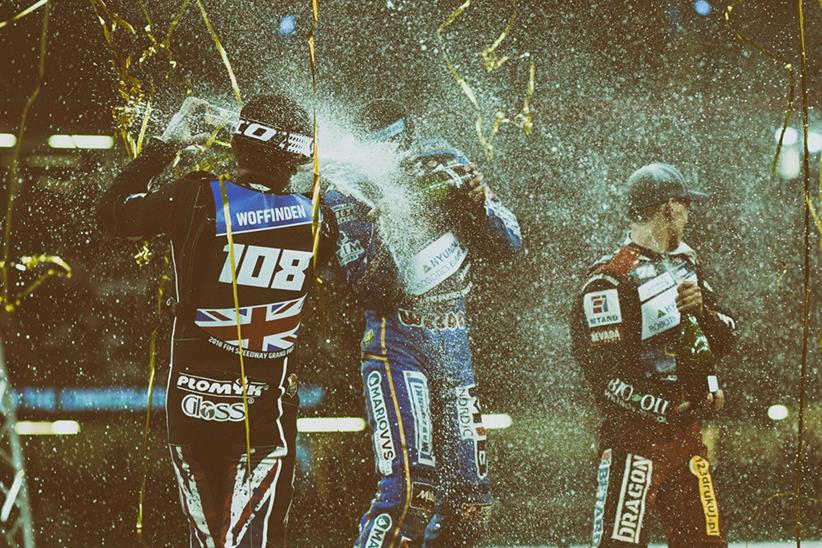 Champagne on the podium (photo credit: SpeedwayGP)