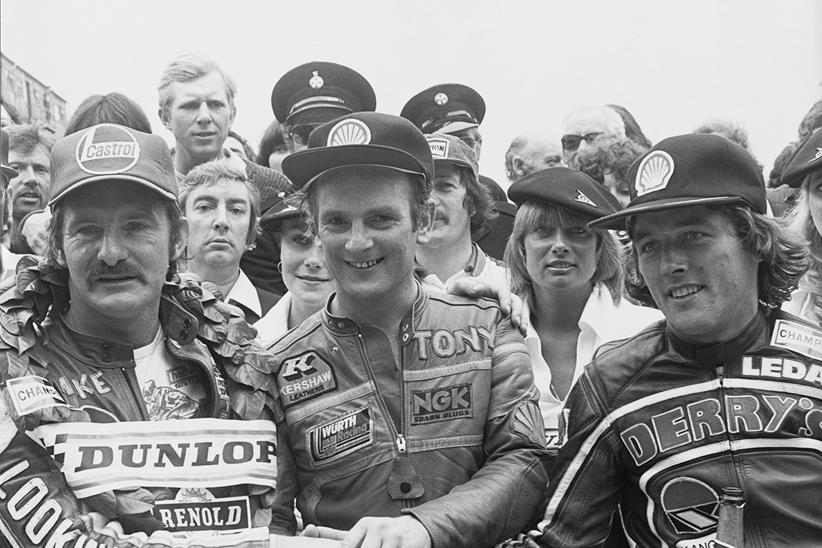 Mike Hailwood, Tony Rutter and Denis Ireland (L-R)