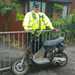 PCSO Slade with the seized moped