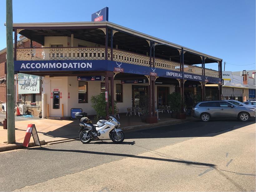 Simon's hired Honda at Bingara