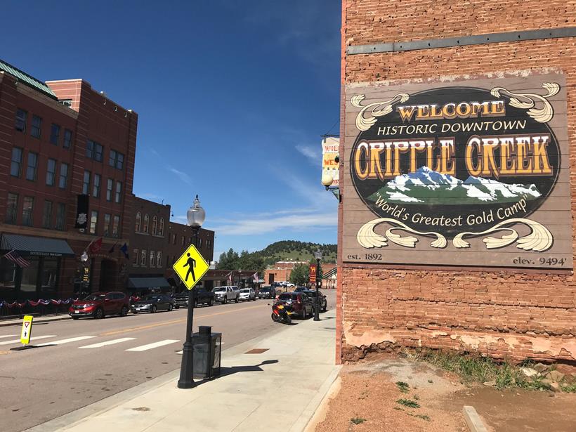 The sign outside Cripple Creek