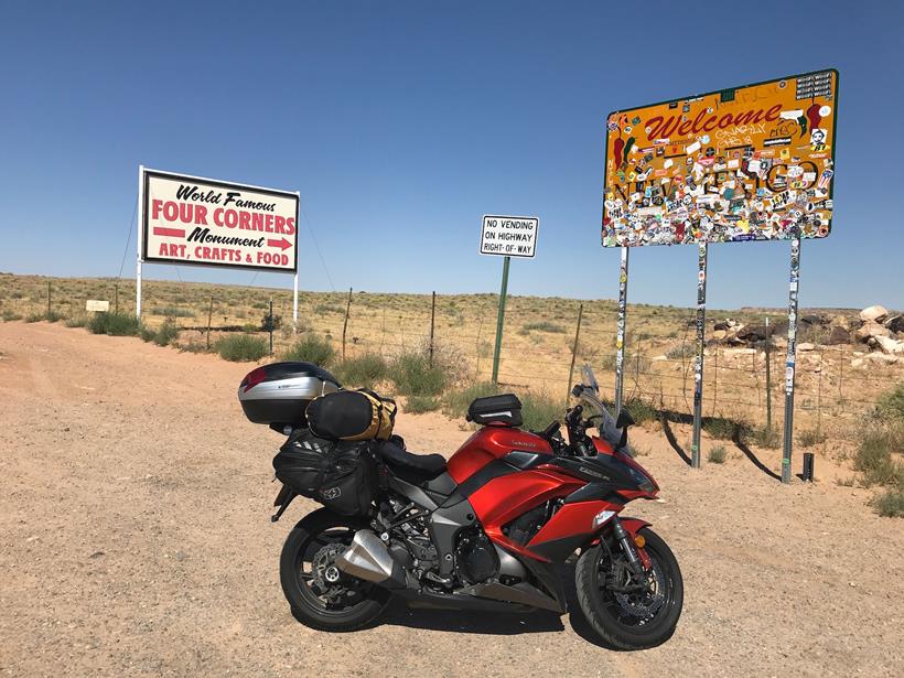 The Kawasaki Z1000SX at Four Corners