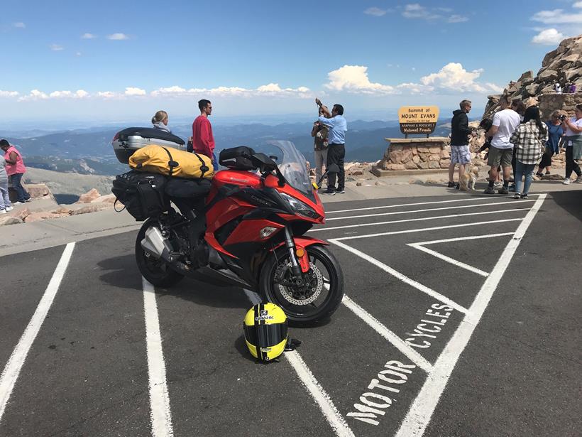 Simon's Kawasaki Z1000SX at Mount Evans