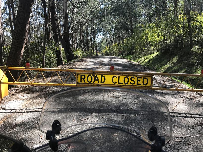 Road Closed sign