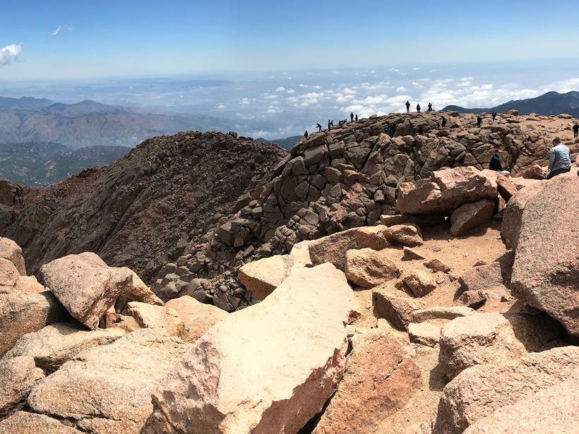 The spectacular view from Pikes Peak