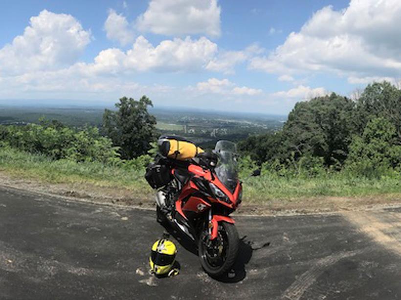 The Kawasaki Z1000SX encountered some serious views on its first section of USA road trip