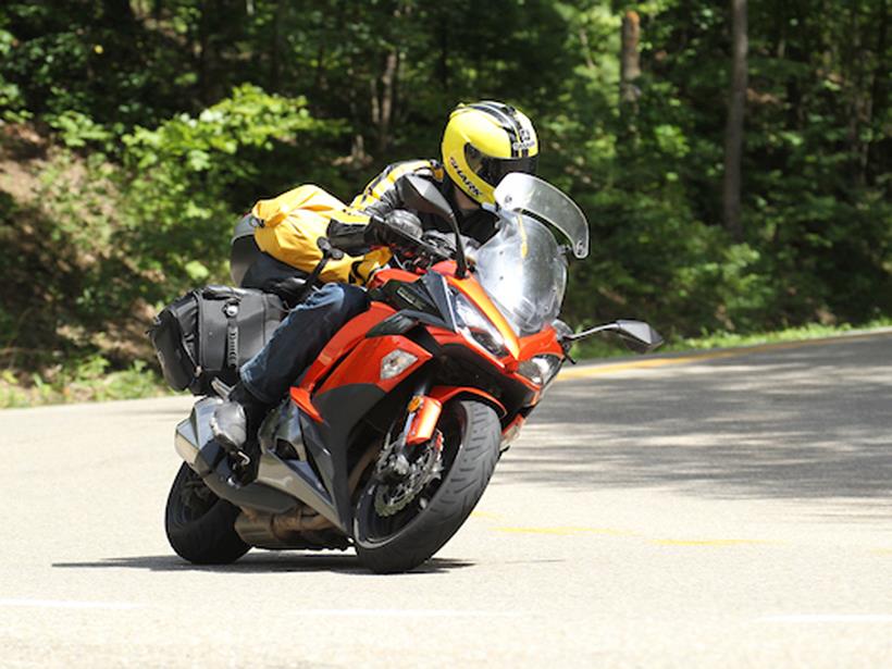 Simon on his Kawasaki Z1000SX tackling Moonshiner 28