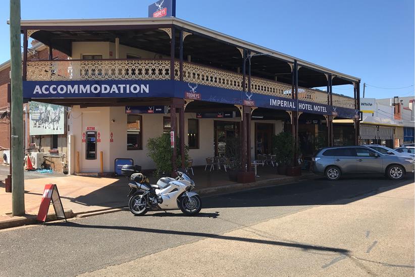 Simon's hired Honda at Bingara