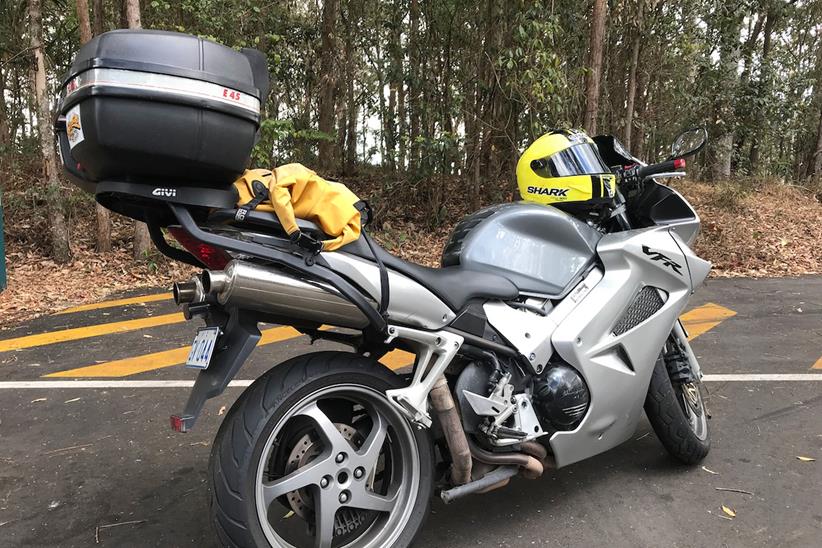 The Honda VFR800 VTEC Simon has hired in Australia