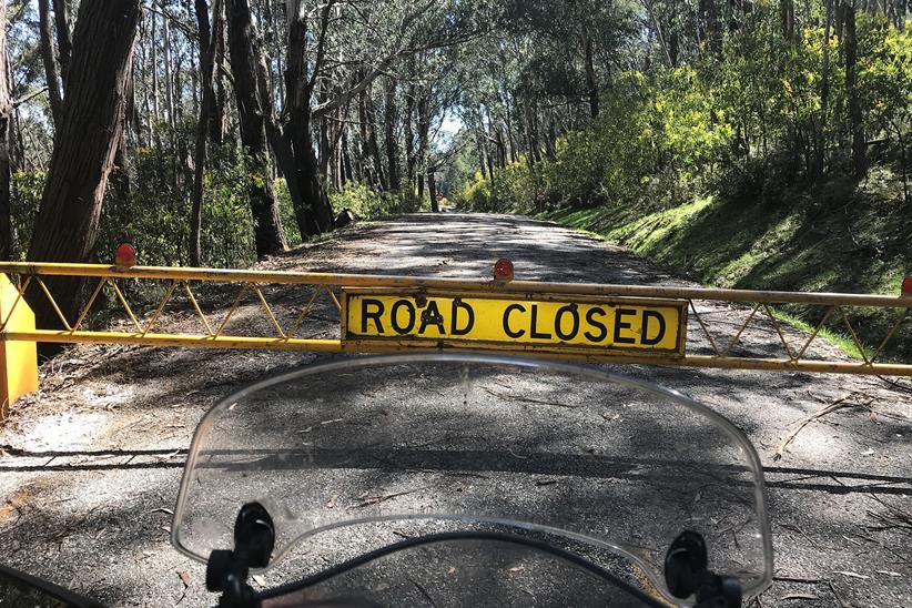 Road Closed sign