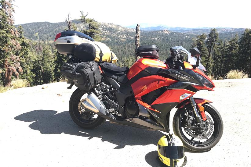 Simon's Kawasaki Z1000SX at Sherman Pass