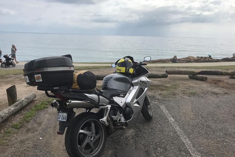 The Honda VFR800 VTEC at South West Rocks