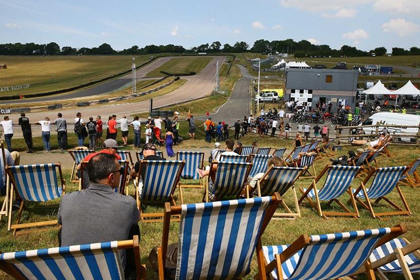 Crowds watching at the first Cafe Racer Cup