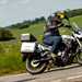 Sinnis Terrain 125cc being ridden round the countryside with full luggage on board