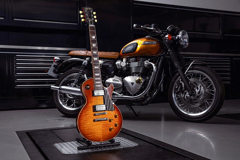 Special edition Triumph Bonneville T120 and Gibson Les Paul