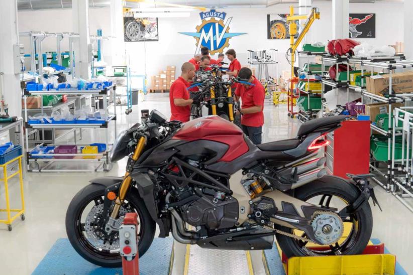 MV Agusta Brutale 1000s on the production line