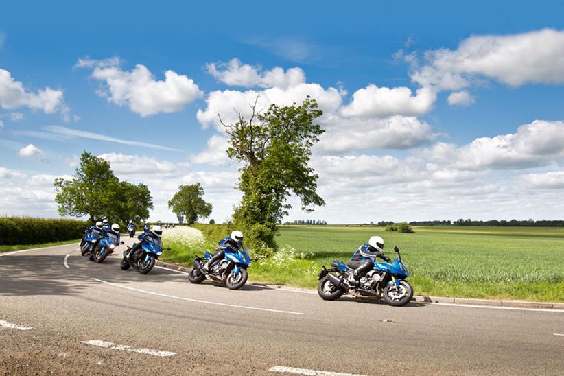 Cornering on a motorbike