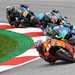 Brad Binder leads the field in Austrian Moto2 race