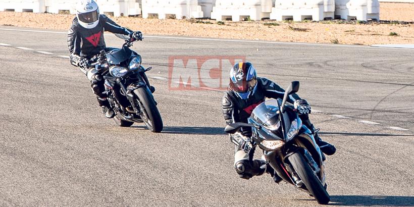 Triumph Daytona 765 spotted with Moto2 Speed Triple engine