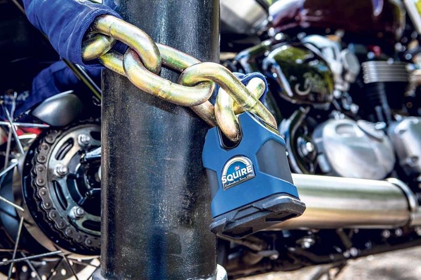 Motorbike chains and locks can provide great security