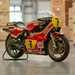 A side-on view of a Barry Sheene racer