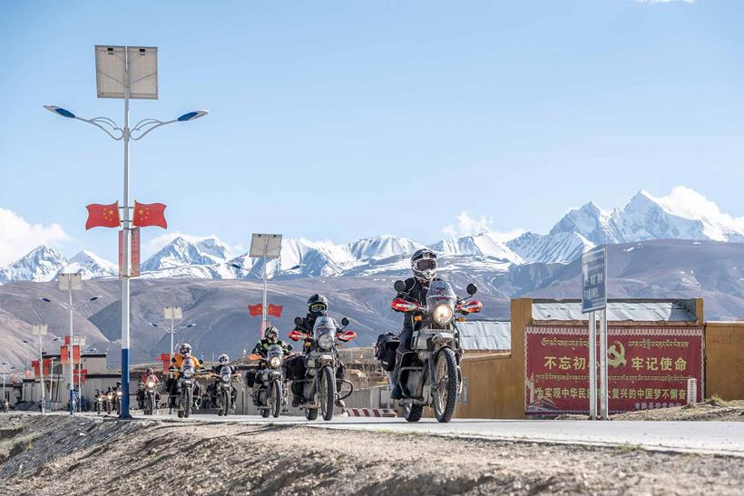 The ride takes place on Royal Enfield Himalayan 