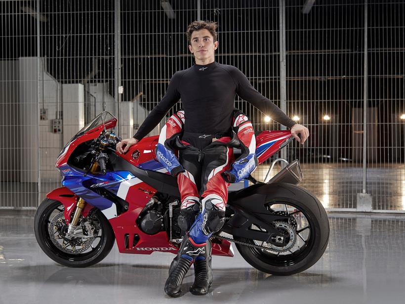 Marc Marquez with the 2020 Honda Fireblade