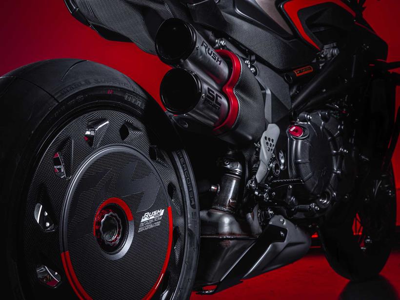 Check out the back wheel of the MV Agusta Rush 1000