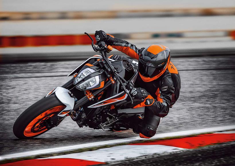 KTM 890 Duke R on track