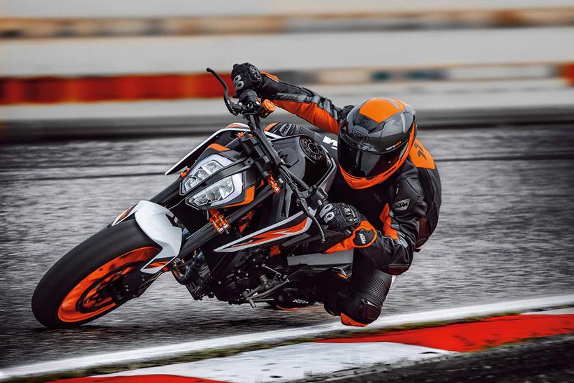 KTM 890 Duke R on track