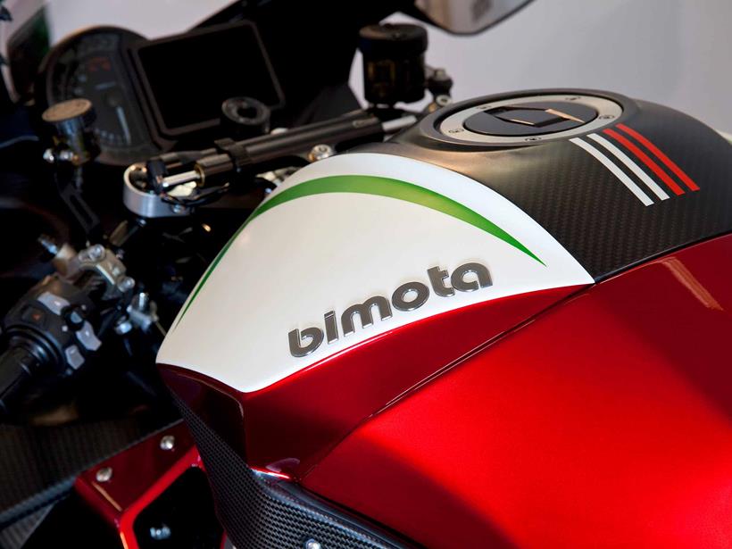 Bimota Tesi H2 petrol tank and clock details