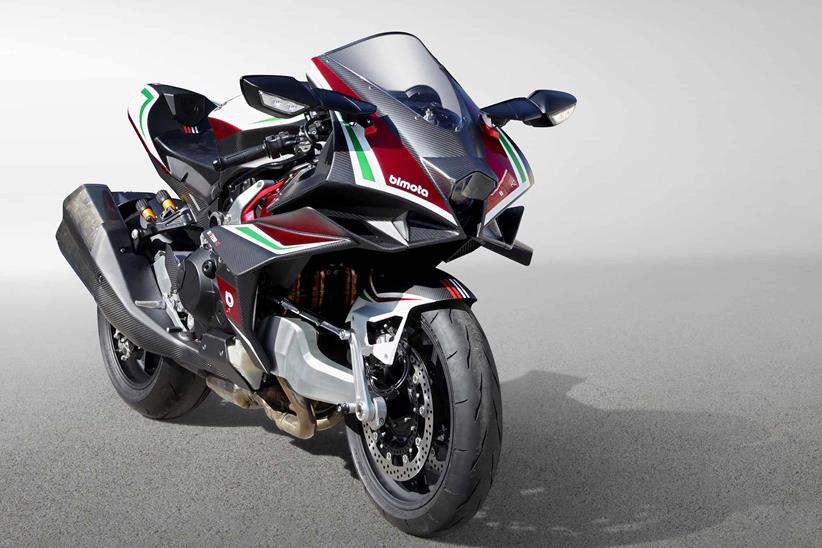 The front of the Bimota Tesi H2