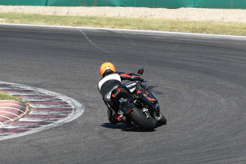 Bimota Tesi H2 knee down on track