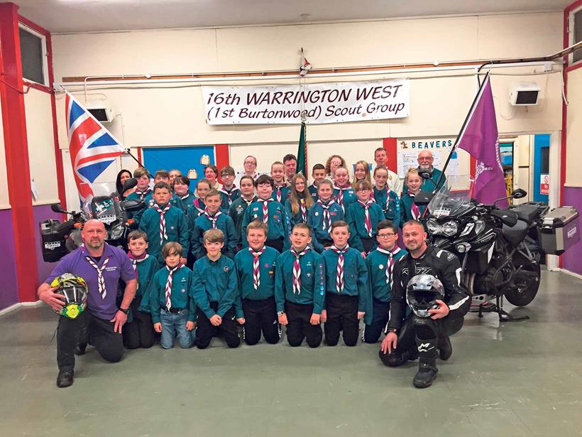 Mark and Kai with the scout group