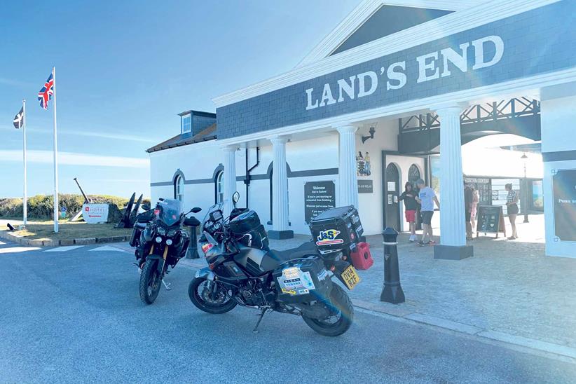 Arriving in Land's End after 30 hours of riding